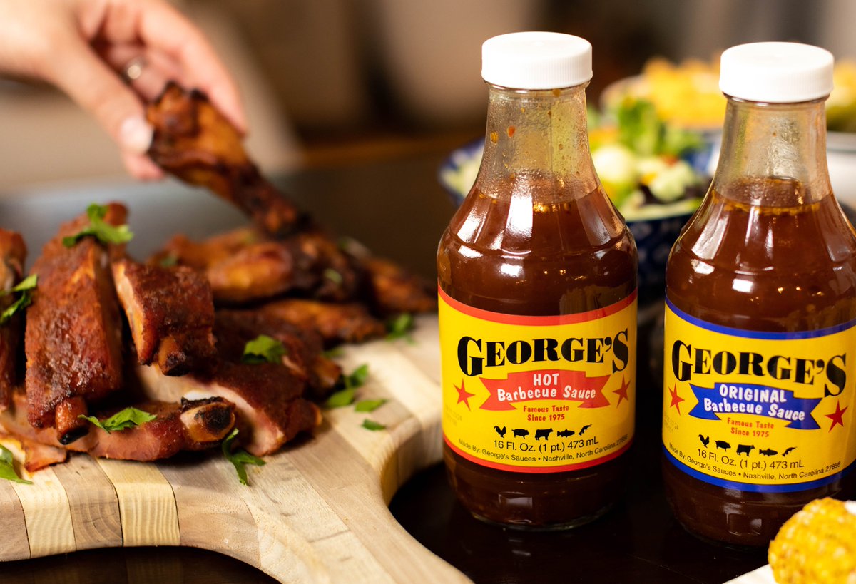 The easiest way to drum up a good time this weekend? Two words for you: George's Wings.

Whether you're whipping up a marinade or diving in for a full dunk - #GrabAGeorges sauce to bring the perfect balance of sweet heat &amp; spicy twang. 

SHOP: georgesbbqsauce.com