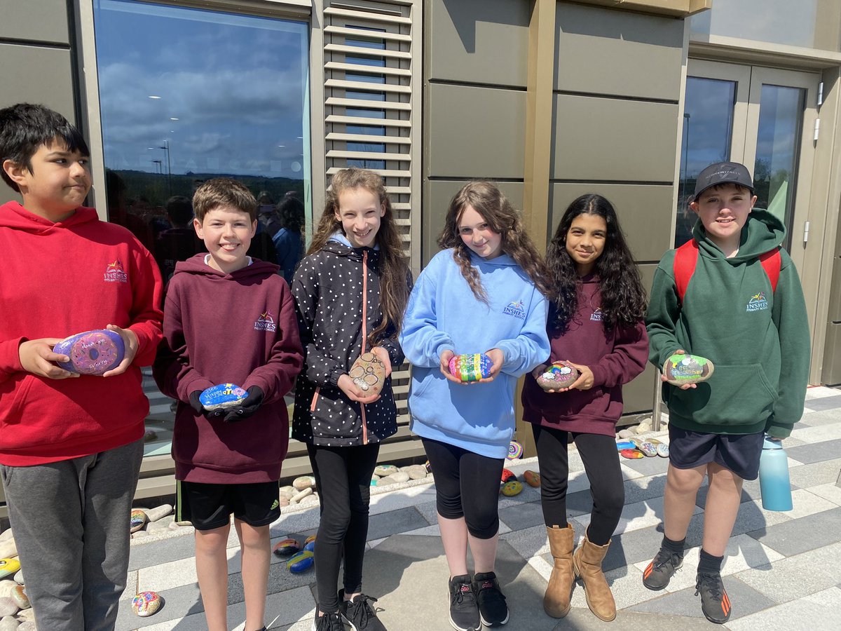 On #nursesday we had pupils from Drakie’s, Raigmore and Inshes Primary Schools. They have painted some of our stones to inspire patients and staff at #NTCHighland Thank you!