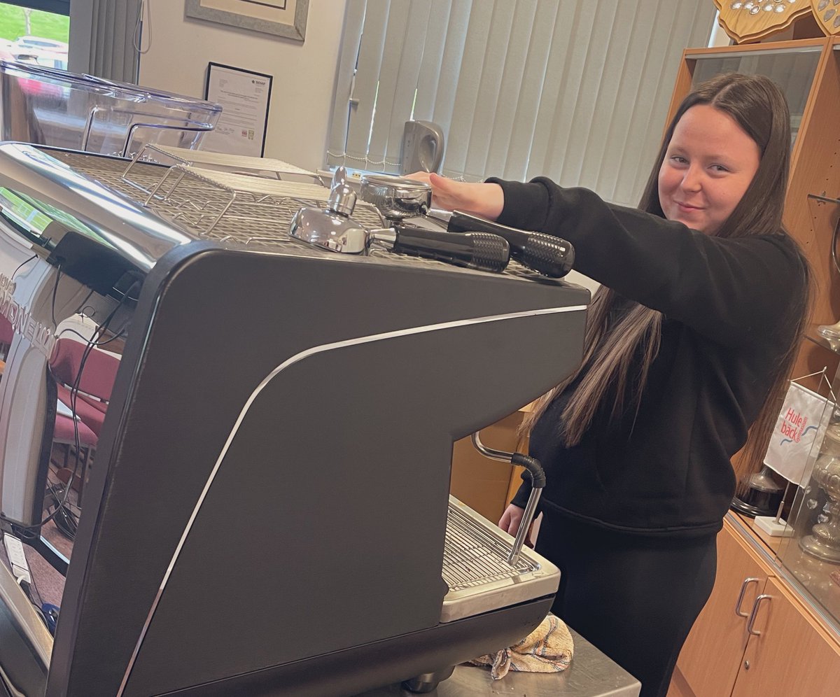 Great to put our Barista training in action today <a href="/SL_TrinityHS/">Trinity High School</a> for our <a href="/SL_THS_Nurture/">Trinity NurtureGroup</a>  coffee morning ! @WeLoveCoffee1  #employability #DYW #homeschoolchurch it was a flat white kind of day !