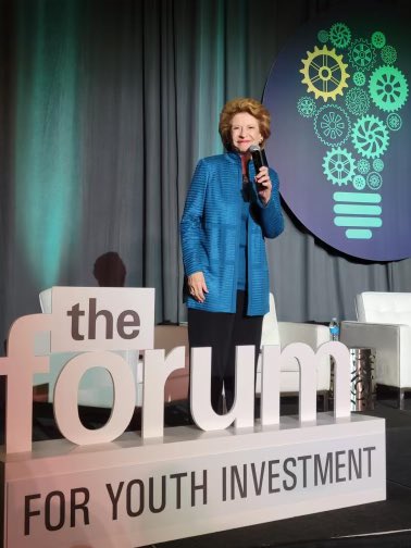SenStabenow's tweet image. It’s an honor to receive @forumfyi’s first-ever Forum Future Award at their national conference in Detroit. Thank you for all you do to help young people reach their fullest potential.