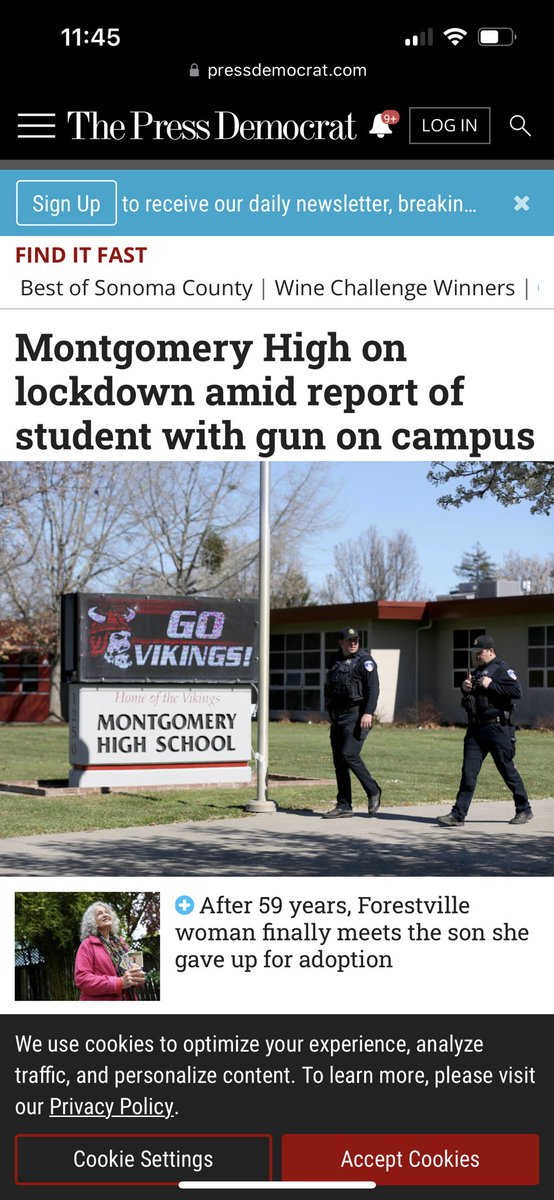 Hey <a href="/NorthBayNews/">The Press Democrat</a> you know what would be super awesome? Not having a paywall on local emergent situations within the community like a potential active shooter at a high school. #GunControlNow