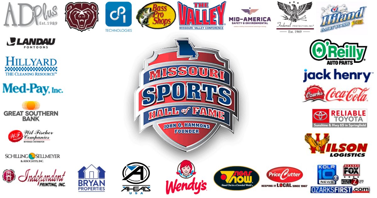 MoSportsHall's tweet image. As always we want to say thank you to all of our terrific corporate sponsors!

@cpitechnologies @BassProShops @MVCsports @HilandDairy @oreillyauto @OzarksCokeDP @ReliableToyota @WilsonDriven @kolr10kozl @PriceCutterMO @SignsNowBranson @Wendys @AHEADUSA @BryanProps @WilFischerSGF…