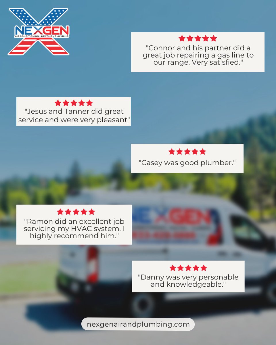 🔥 RAPID FIRE REVIEWS! 🔥 When it comes to quality service, EVERY MEMBER of the NexGen family meets our customers' standards! ❤️ #nexgenair #yourhandyneighbor

#realreviews #realcustomers #hvacleaders #californiahvac #hvacexperts