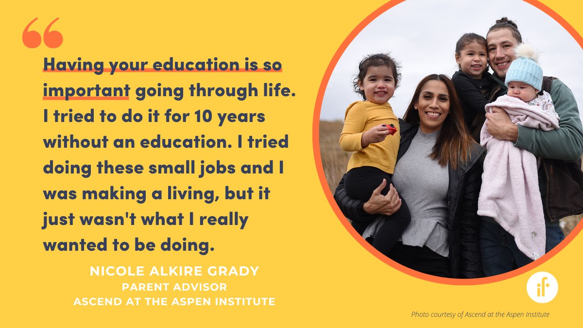 After reconnecting with her Lakota values and finding inspiration and support from her mom and family, Nicole wants to pursue a legal career to serve her community. She shares her #StudentParent journey on #1in5podcast #MothersDay ascend.aspeninstitute.org/1-in-5-season-…