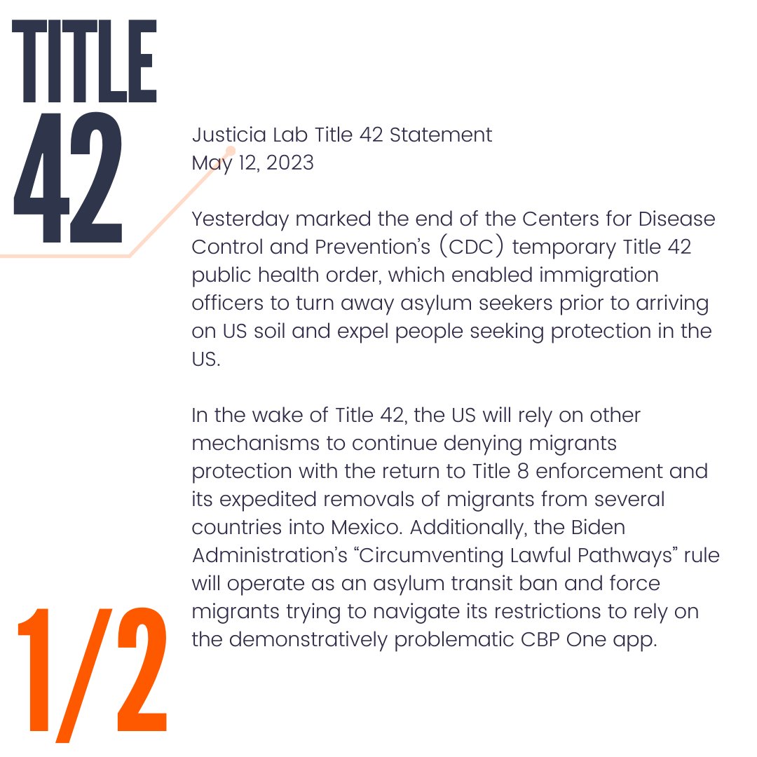 ImmAdvocates's tweet photo. As the immigration landscape shifts, it is up to all of us to remain vigilant to determine how we can continue to support migrants facing evolving, systemic challenges and call for equitable, long term solutions. #immigration #Title42ends https://t.co/Kl9xASE5ur