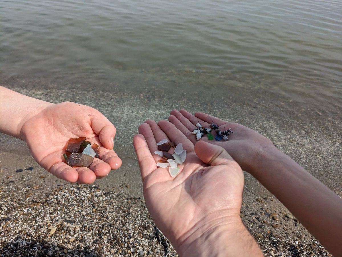 Some sea glass as a keepsake for our #CMSOutdoored experience. Thanks to Beulah Beach, our 6th graders, parents, and CLSD for making it a special time!
