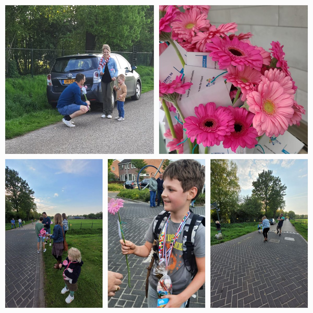 cbsdevaart's tweet image. Alle leerlingen die vanavond de avond4daagse liepen hebben de finish gehaald. Dat is wel een bloemetje waard. 🌼