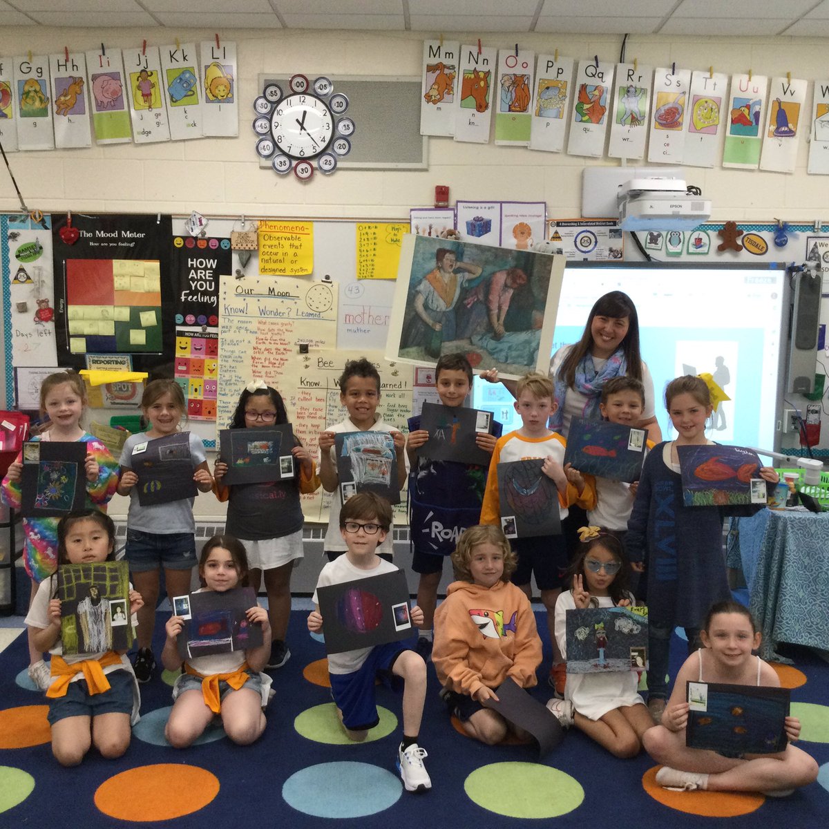 What fun learning about Edgar Degas during Meet the Masters! We took photos and used pastels to draw using our photo for inspiration! @TisdaleSchool <a href="/ramseyNJschools/">Ramsey School District</a>