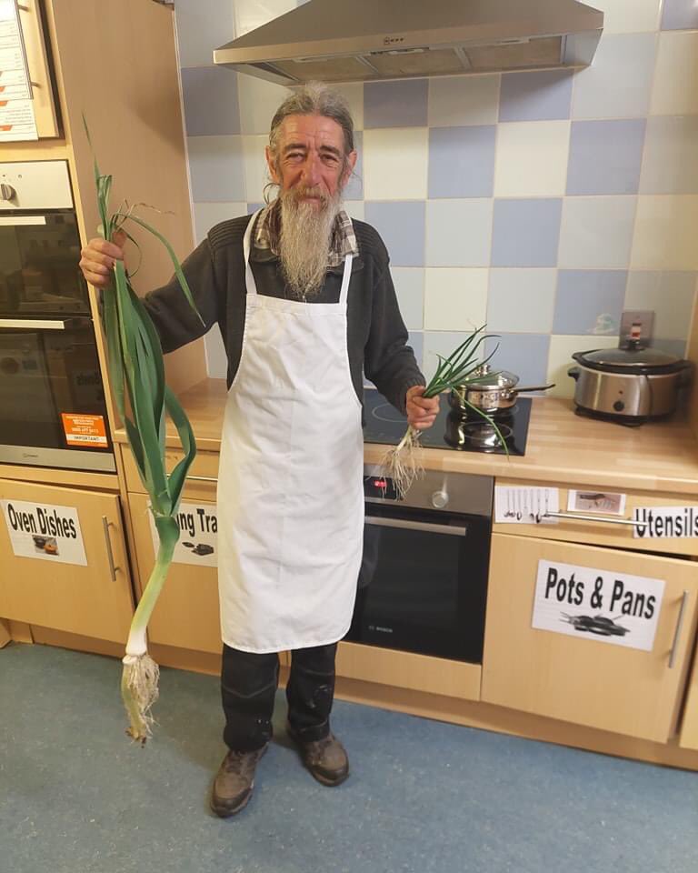 Look at the size of that!
The last of our leeks were pulled up last week to make leek and potato soup in the centre. 
If you are interested in gardening, then why not drop into our gardening group on Tuesday afternoon, &amp; you too could have a massive leek 😆
#itsslc #becauseofCLD