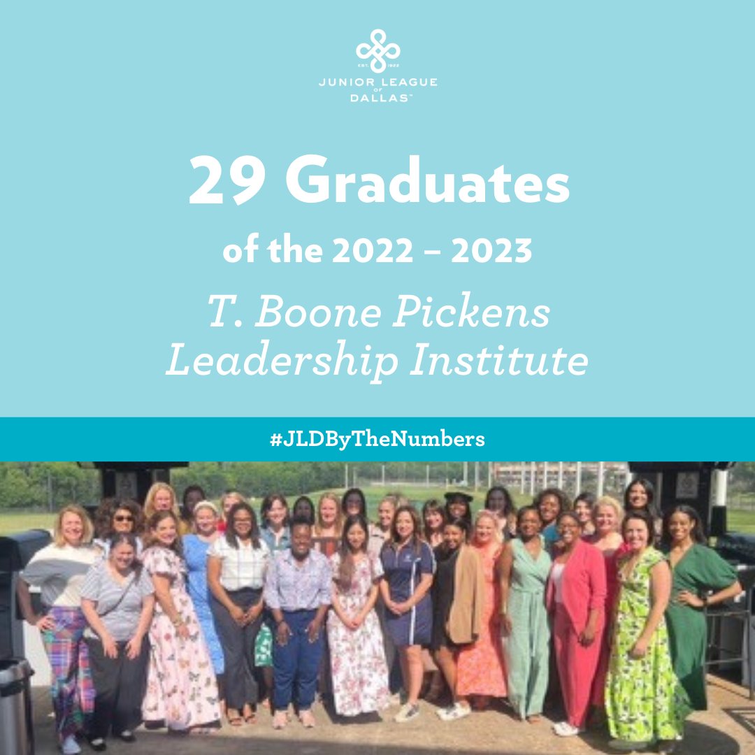 Congratulations to all of our 2022 – 2023 T. Boone Pickens Leadership Institute graduates! It’s been an amazing year, and we can’t wait to see where your training takes you! #JLDByTheNumbers #BetterTogether #JLDallas