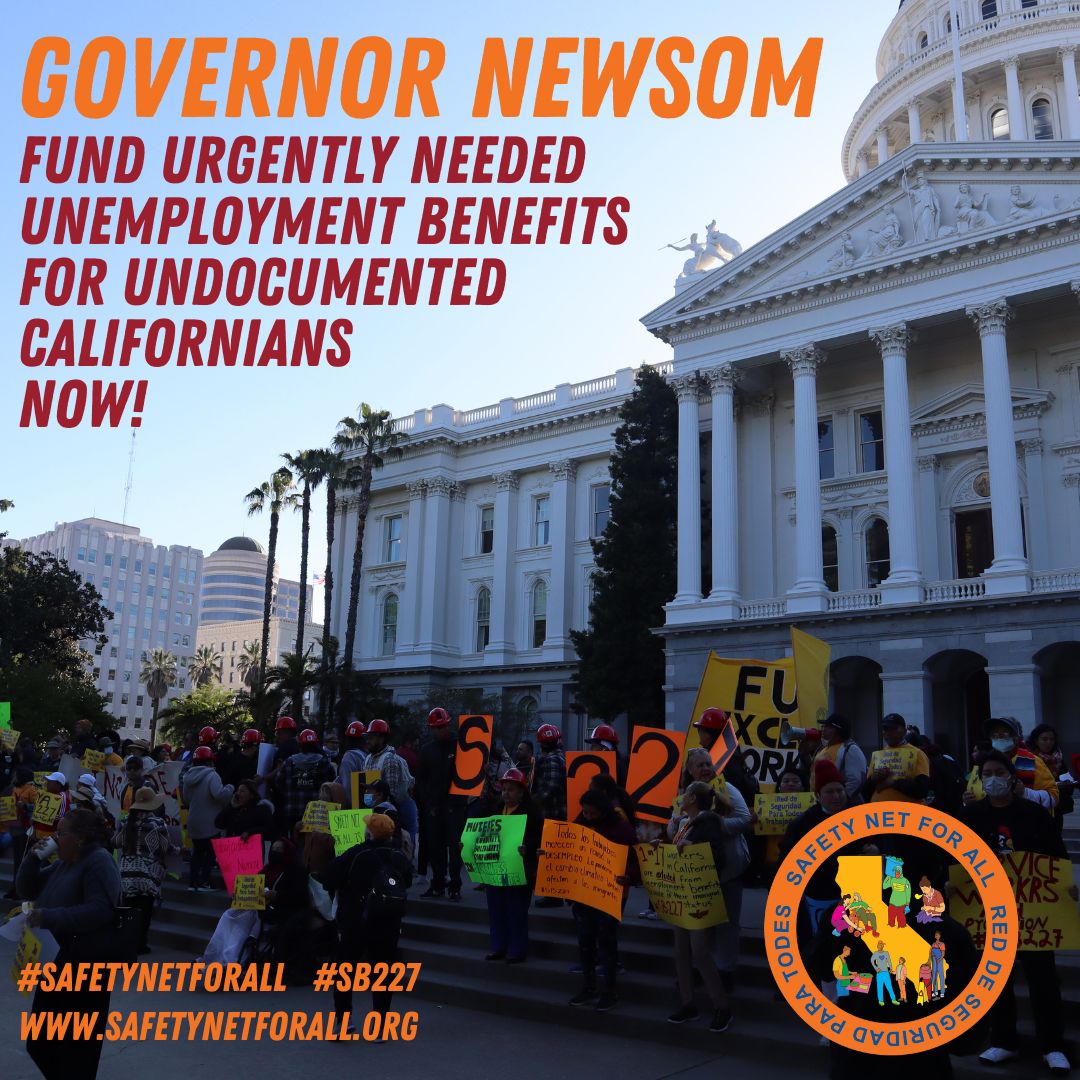 BREAKING: @CAgovernor @GavinNewsom released his #MayRevise budget & once again he failed to include urgently needed unemployment benefits for excluded immigrant workers. Newsom, fund UI for undocumented workers now! #SafetyNetforAll Coalition statement: actionnetwork.org/user_files/use…