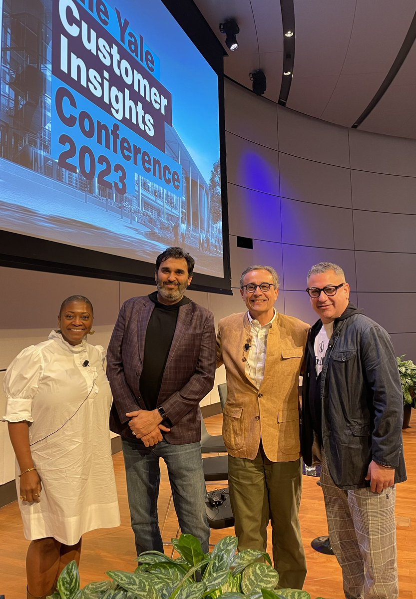 At @YaleSOM with @TariqHHassan , Vic Batra and Nikky Darden from @US_McDonalds , @HP and @Citi @YaleCCI 2023 conference.