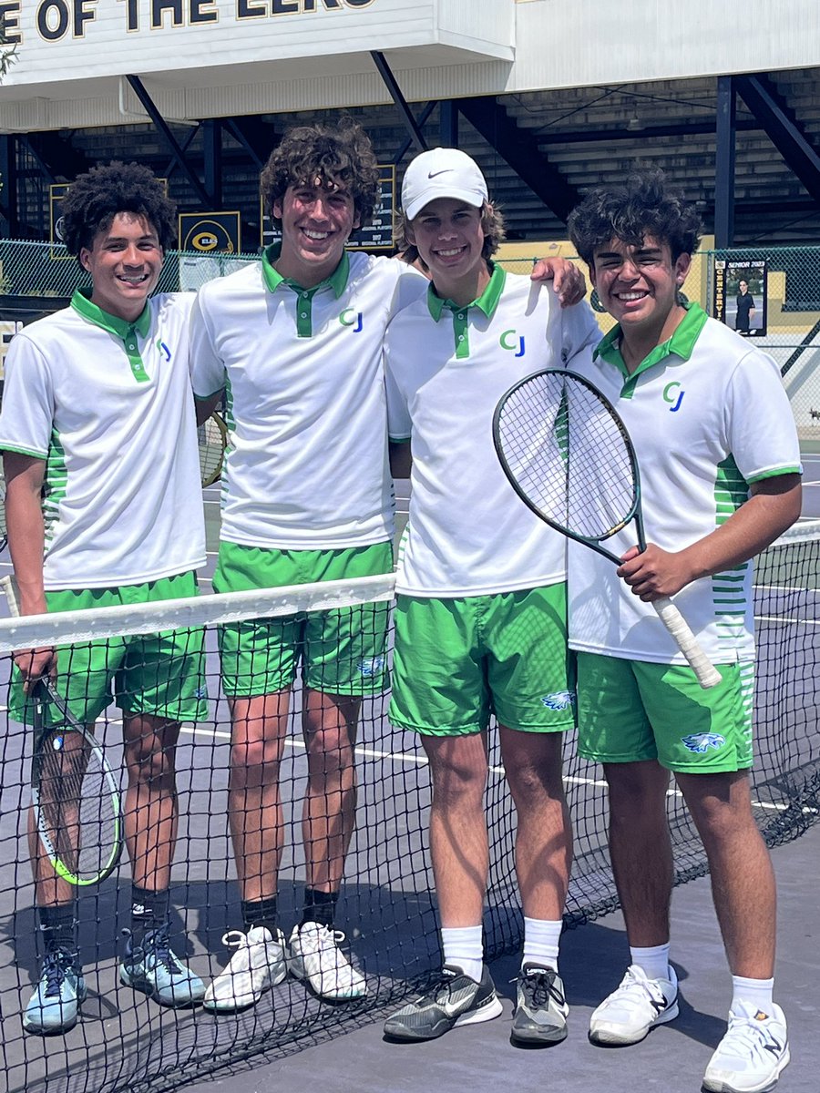 Next up - D2 district play next week at <a href="/CincyTennis/">Cincinnati Open</a> for these guys!!!! We are cheering you on Cal, Connor, Sam &amp; Cris!