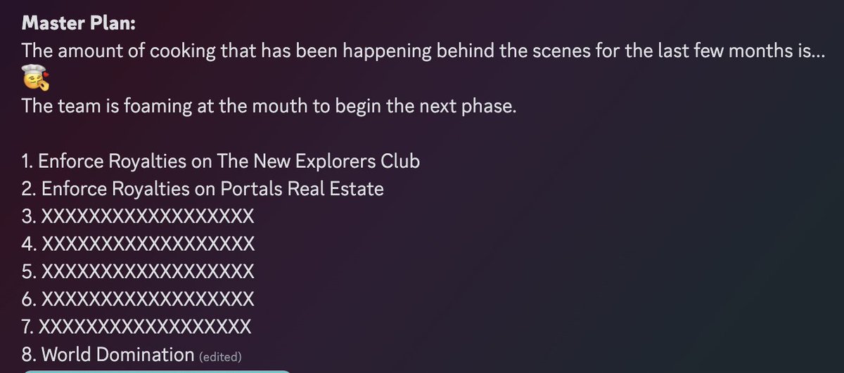 Kevatoshi's tweet photo. Did you know @_portals_ is planning WORLD DOMINATION?!?!

Well, it's on their roadmap 👇so it must be true 🤣

But seriously @_portals_ is amazing and here is why...

🧵 (1/9) https://t.co/yxz8YjUfTd
