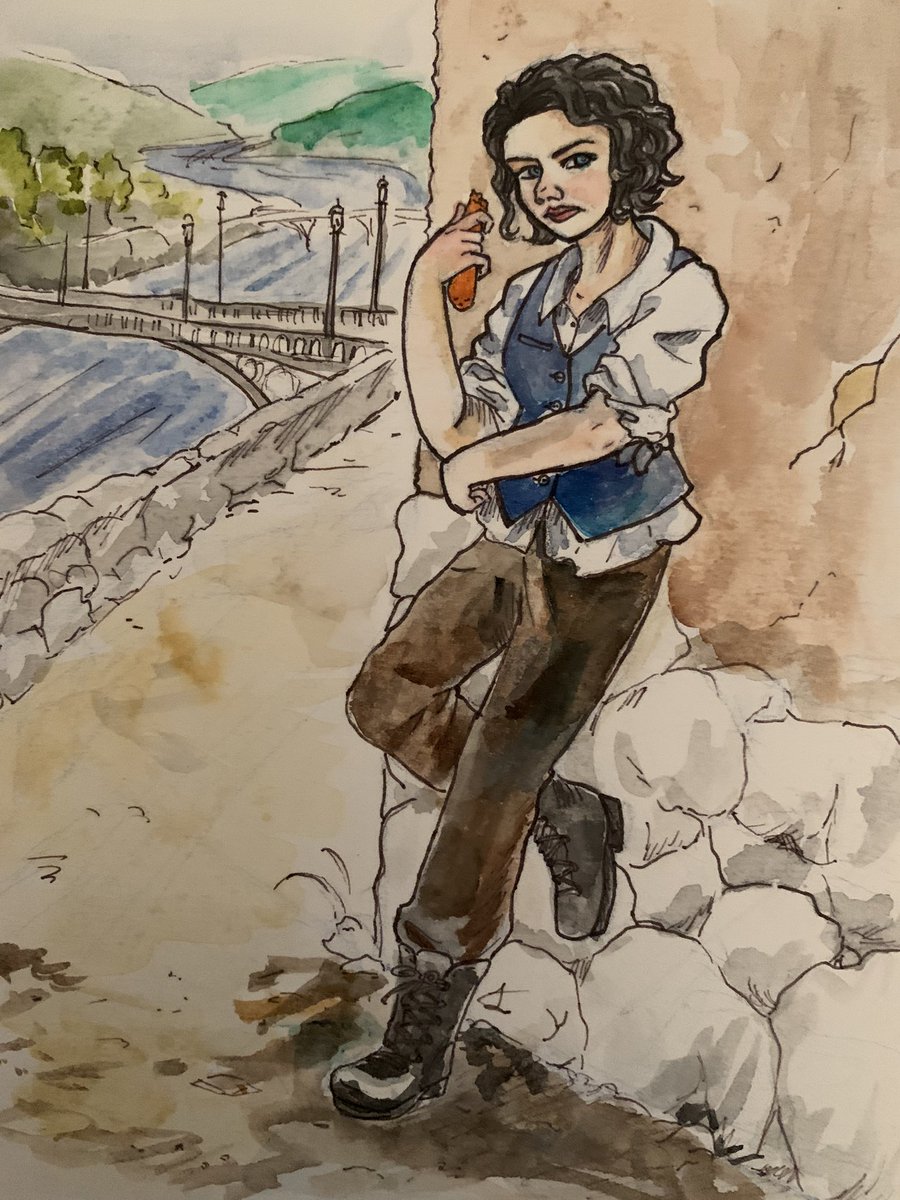 14. La versión de Alessa a acuarela y comiendo zanahorias de <a href="/LunnelyArt/">C. Lunnely</a>