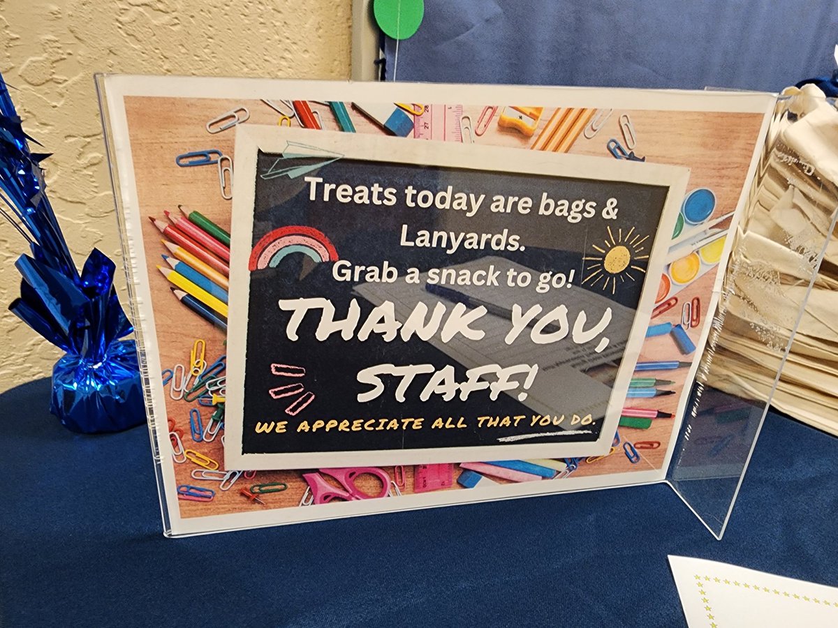 RollingGreenEl's tweet image. While Staff Appreciation Week comes to an end, we appreciate our staff every day for all they do! Today&apos;s treats are bags, lanyards, and some snacks! 
#thankaneducator
#weroarwithpride