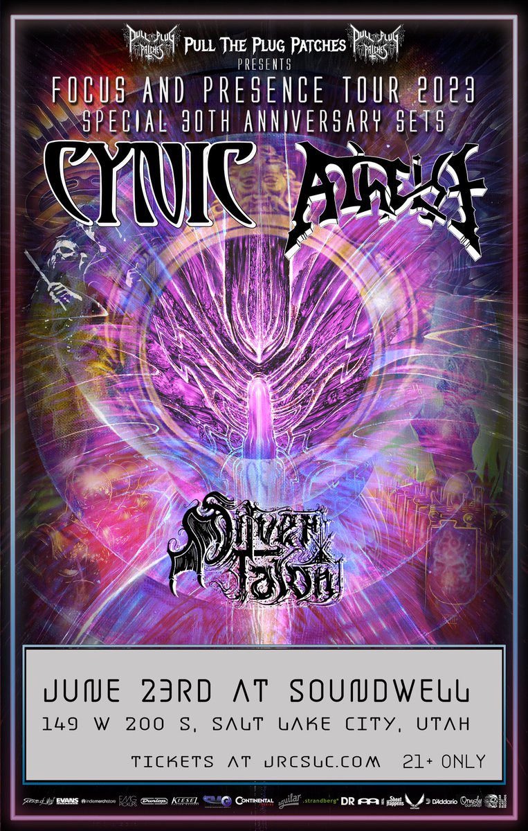 Salt Lake City! We return on June 23rd to kick the night off with @CynicOnline & @AtheistBand at Soundwell. Hope to see you there 💪 . tixr.com/groups/soundwe… . #silvertalon #cynicband #atheistband #saltlakecity #heavymetal