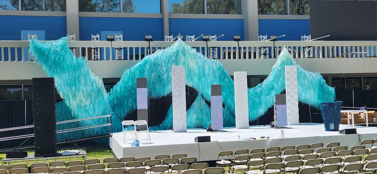 CalArts's tweet photo. It’s the quiet before the storm! Graduation Courtyard opens for seating at 5 pm. #CalArts2023 #CalArtsGraduation https://t.co/ZOnO053a4j