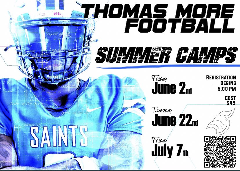 Thank you <a href="/TMU_Football/">Thomas More Football</a>  for coming to my school and talking to me and giving me a camp invite <a href="/CoachKreinsen/">Coach K</a>