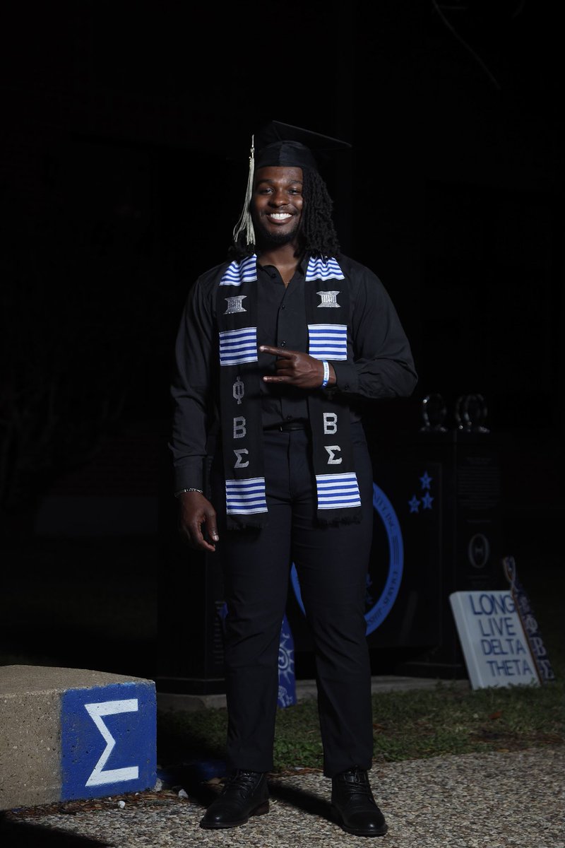 Congratulations to Bro. Rhomel Dudley on graduating with a B.S in kinesiology. 
Bro. Dudley crossed spr’21 “ The 17 S.O.S”.