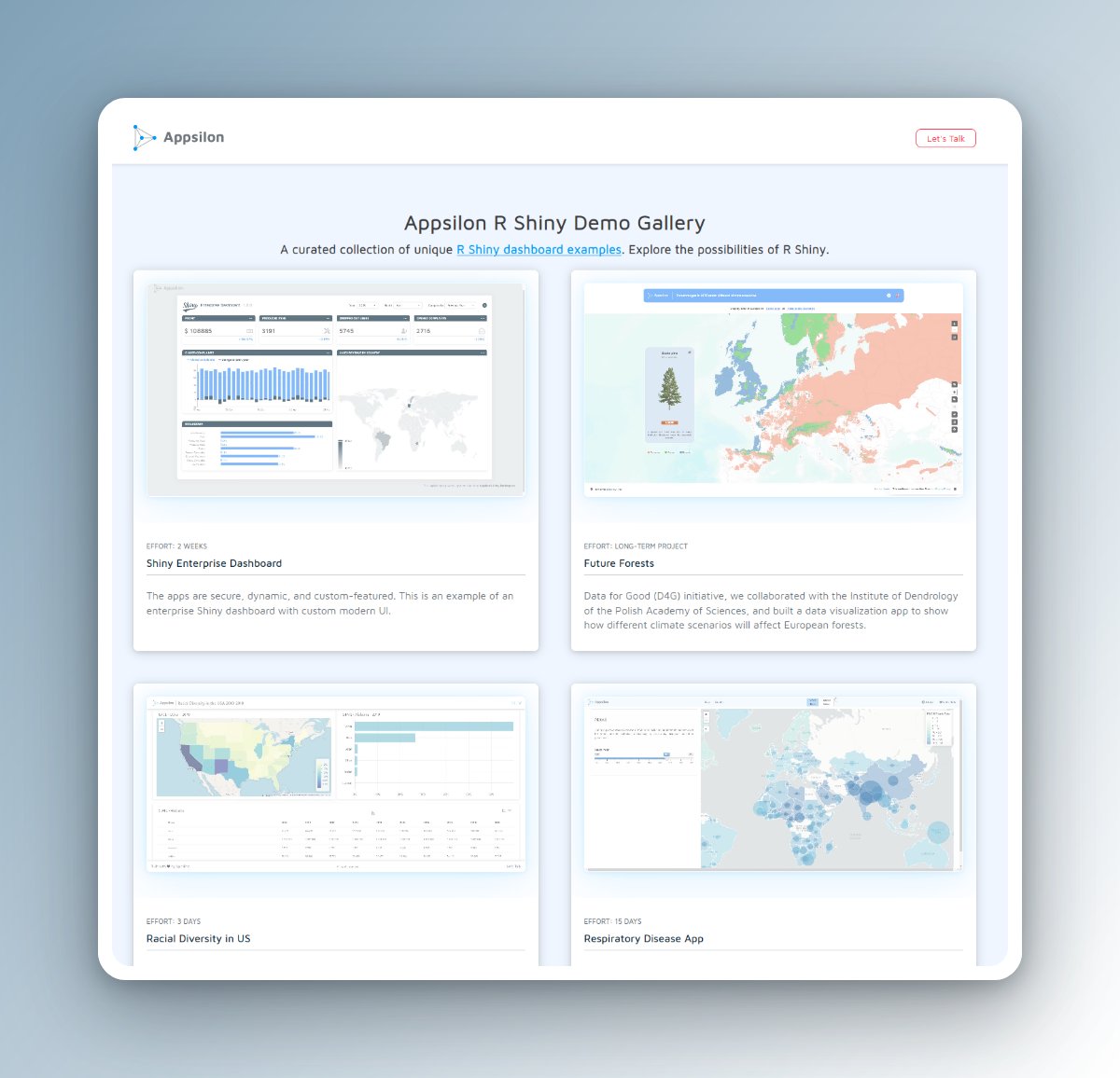 rappa753's tweet photo. It's hard to practice building Shiny apps when you don't have a clear goal.

Thankfully, @appsilon shares a treasure trove of Shiny apps with us 🤯

Much easier to practice when you know what you're building.

You can find your next Shiny project below #rstats https://t.co/wbO775xQL8