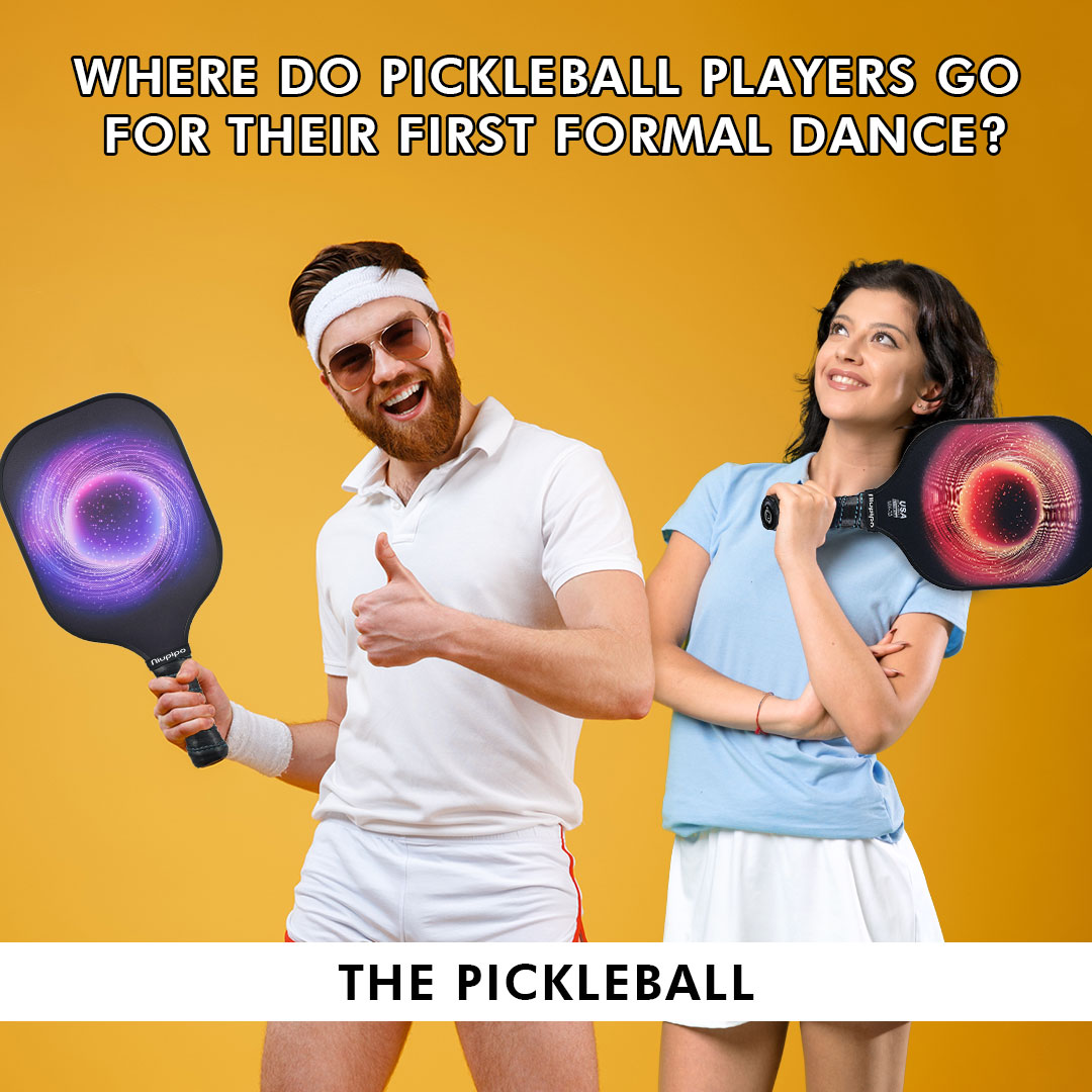 Where do pickleball players go for their first formal dance? 🤔 

The PickleBALL. 😆 

#niupipo #niupipofamily #pickleballjokes #pickleball