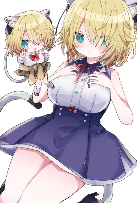 ツイ禁 イカ禁さんのコミッション「うちのこのきゃっとのイラストをお願いします! (特に指定ありませんので、くささんの自由にしてください!) 」  #Skeb #Commission より  描かせて頂きました〜! せくしーかわいいぎゃるきゃっと!