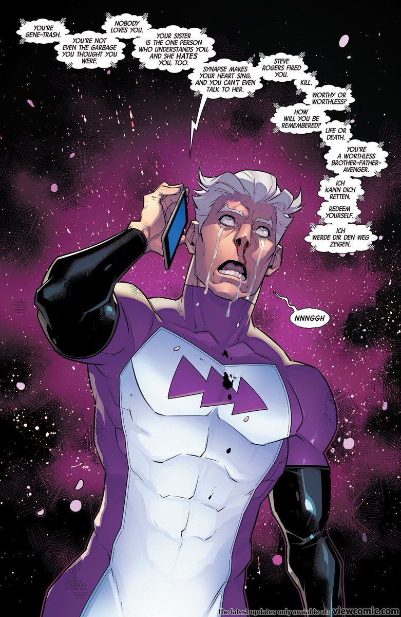 TDeadcool's tweet photo. #DeadpoolFacts 

Dans la série Uncanny Avengers Crâne Rouge c'est accaparé des pouvoirs psychique de Charles Xavier pour pouvoirs manipuler 1 à 1 les membres de l'équipe unité de Steve Rogers, 1/3 https://t.co/9V05aH4JOp
