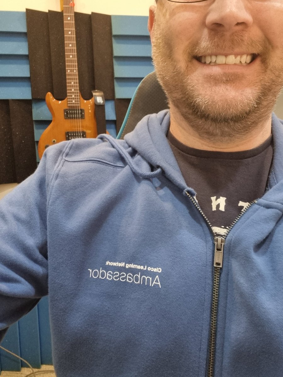 NetwrkDirection's tweet photo. Studying for ENCOR to renew my #ccnp
Hoping my trusty hoodie will help https://t.co/dfCYVYjJOd