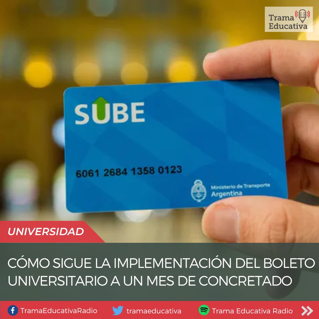 TramaEducativa's tweet photo. 🚍En Trama Educativa Radio hablamos con Iván Vivas, presidente de la Federación Universitaria Marplatense (FUM), sobre la situación actual de la implementación del Boleto Universitario y de los y las estudiantes que lo solicitaron

🔗  https://t.co/uaPXkPMD6l https://t.co/XTPowgi3EF