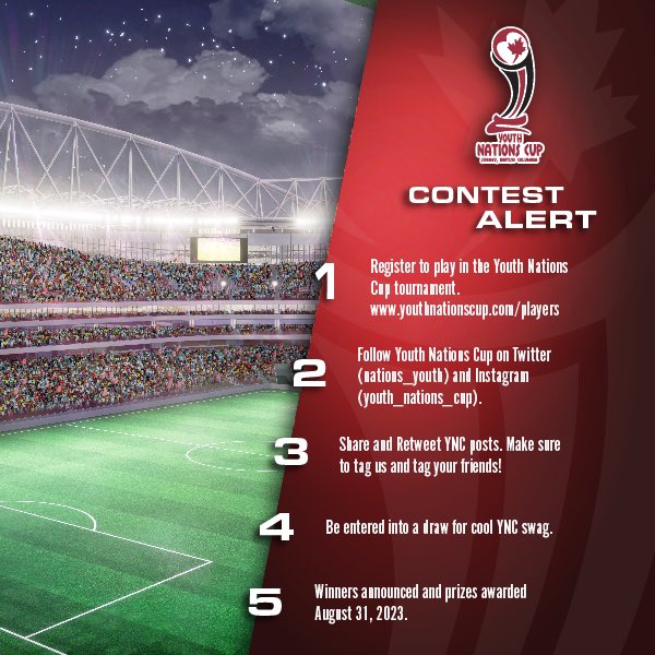 nations_youth's tweet photo. CONTEST ALERT!! Brought to you by our tournament sponsor @SoccerXdotcom #contest #ync #win @CupLatinamerica @ync_teamcanada @NationsCup https://t.co/HZOt0tBysQ
