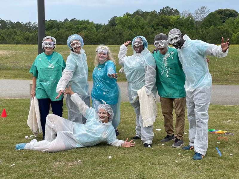 AHNPeach's tweet photo. A fun conclusion to the week as we celebrated and thanked our nurses! There was even an opportunity to pie some of our leaders in the face, including Atrium Health Navicent President Delvecchio Finley! https://t.co/dry1Exoo8T