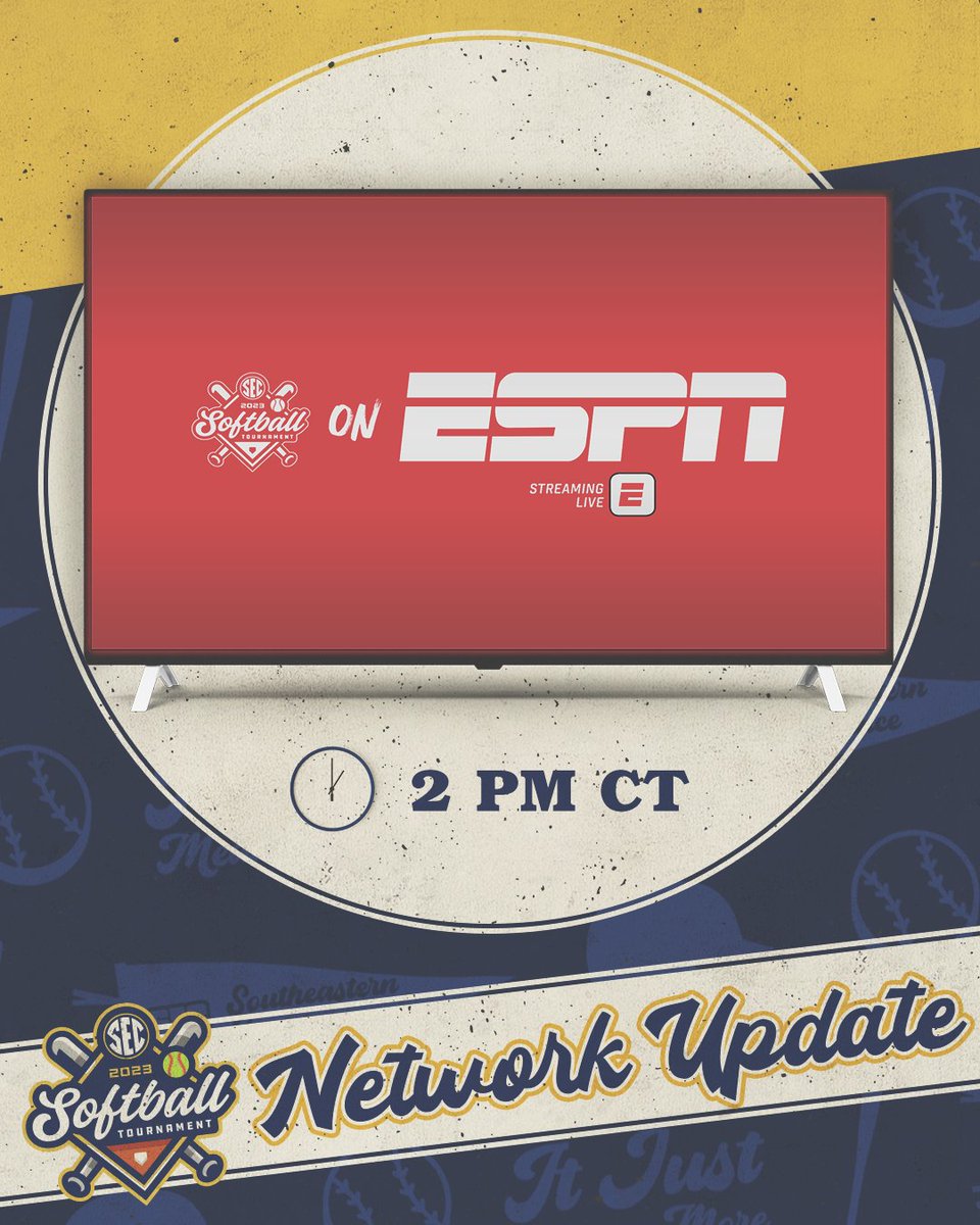 Southeastern Conference on Twitter "🚨📺 NETWORK UPDATE Tomorrow's 2023