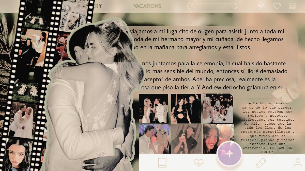 ⠀⠀   

       ﹫𝓭anae 𝓬lifford 𝓱emmings 
               ❨ 𝓶itchell 𝓫i-𝓵itlêt ❩ 

     💌 𝚟𝚒𝚊 𝚗𝚎𝚠 𝚋𝚕𝚘𝚐 — 𝟷𝟸/𝟶𝟻.
           📍: 𝐕𝐀𝐍𝐂𝐎𝐔𝐕𝐄𝐑. 🇨🇦
       🏷️ #DrewlaïdeWedding.

¡𝚀𝚄𝙴́ 𝚅𝙸𝚅𝙰𝙽 𝙻𝙾𝚂 𝙽𝙾𝚅𝙸𝙾𝚂! los quiero muchísimo a los dos. <3