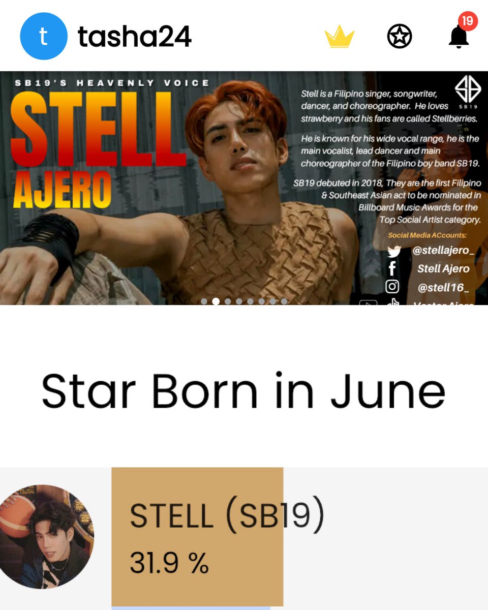 Tasha24__'s tweet photo. Voting Reminders for @stellajero_ 💙✨

1.  Idolpick (ends on MAY 17)
2.  Queeri ( ends on MAY 25)

@SB19Official #SB19 
#GrupoMusical #SECAwards

#NETIZENSREPORT #STELLAJERO  for Most Handsome Man Alive #MHMA2023 #MHMA2023STELLAJERO @thenreport https://t.co/n9T3rSgRZu