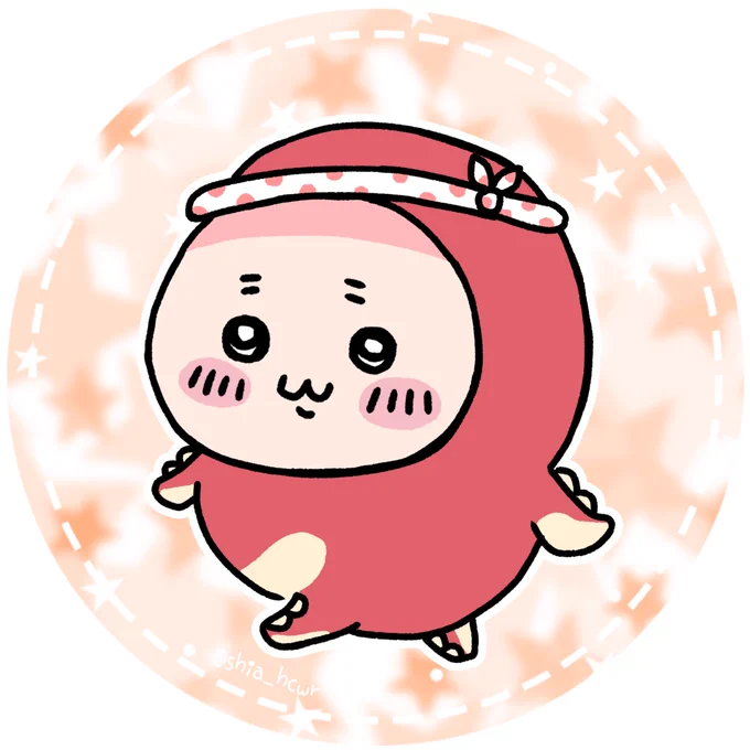 13.カニだけどたこぎ  ちいハチうさ以外のたこぎ姿  #ちいかわファンアート