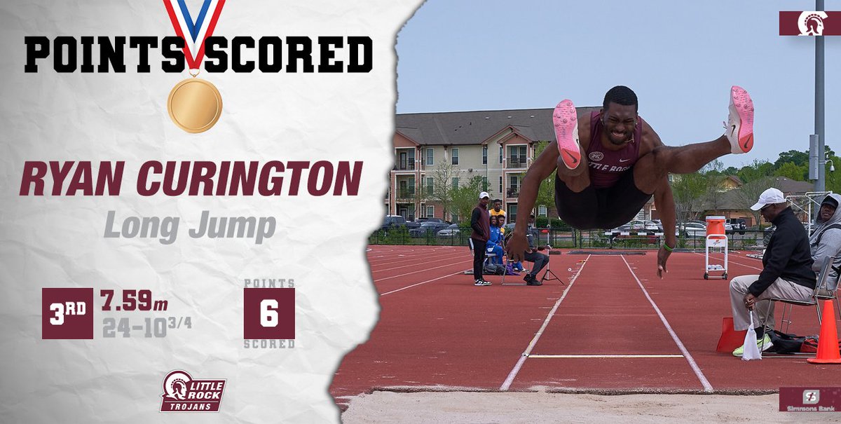 LittleRockTFXC's tweet image. Little Rock's Ryan Curington posts a huge season high and claims the 🥉 in the long jump at the @OVCSports Championships with a leap of 7.59m (24-10.75)

📺 ESPN+ | es.pn/44Wff2u
📊 bit.ly/3pzzmDs

#LittleRocksTeam | #OVCit