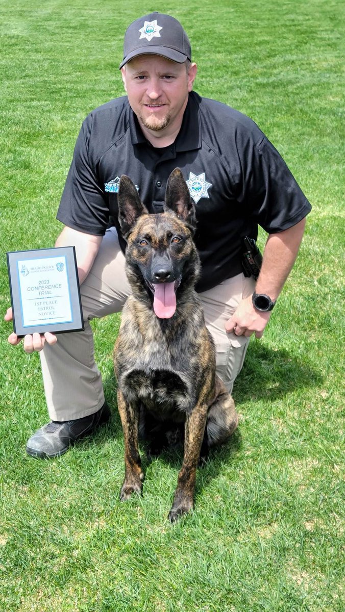 BonnevilleCSO's tweet photo. Congrats to Dep. Judy and K-9 Spyder, earning the 1st place Patrol Novice at the Idaho Canine Conference this week! This is the 1st year for Spyder, a great asset to our team. #BCSOTeam #BCSOFamily https://t.co/zoOTPakan7
