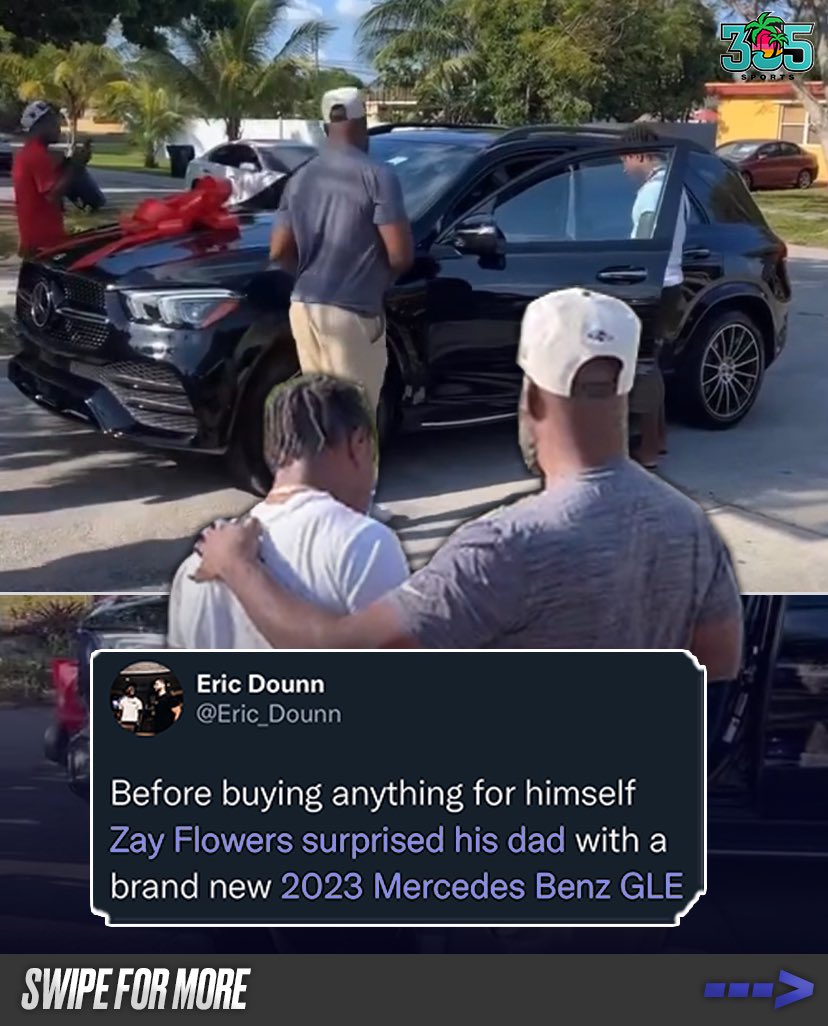 305Sportss's tweet photo. That’s what it’s all about. 👏 @ZayFlowers 

Zay Flowers bought his dad a new Mercedes GLE 450 AMG.

(via @Eric_Dounn) https://t.co/xM1Lj15weX