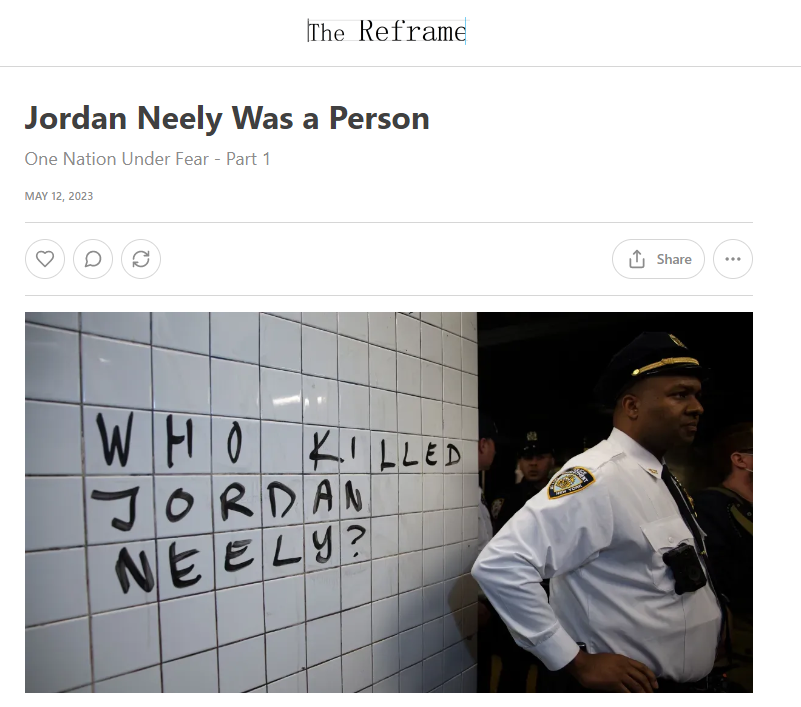 JuliusGoat's tweet image. Jordan Neely was a person.

Our society left him stranded, and, because of his desperation and our warped priorities, his existence filled people not with sympathy but with fear. Then he was killed, and that is a tragedy, because he was a person.

armoxon.substack.com/p/jordan-neely…