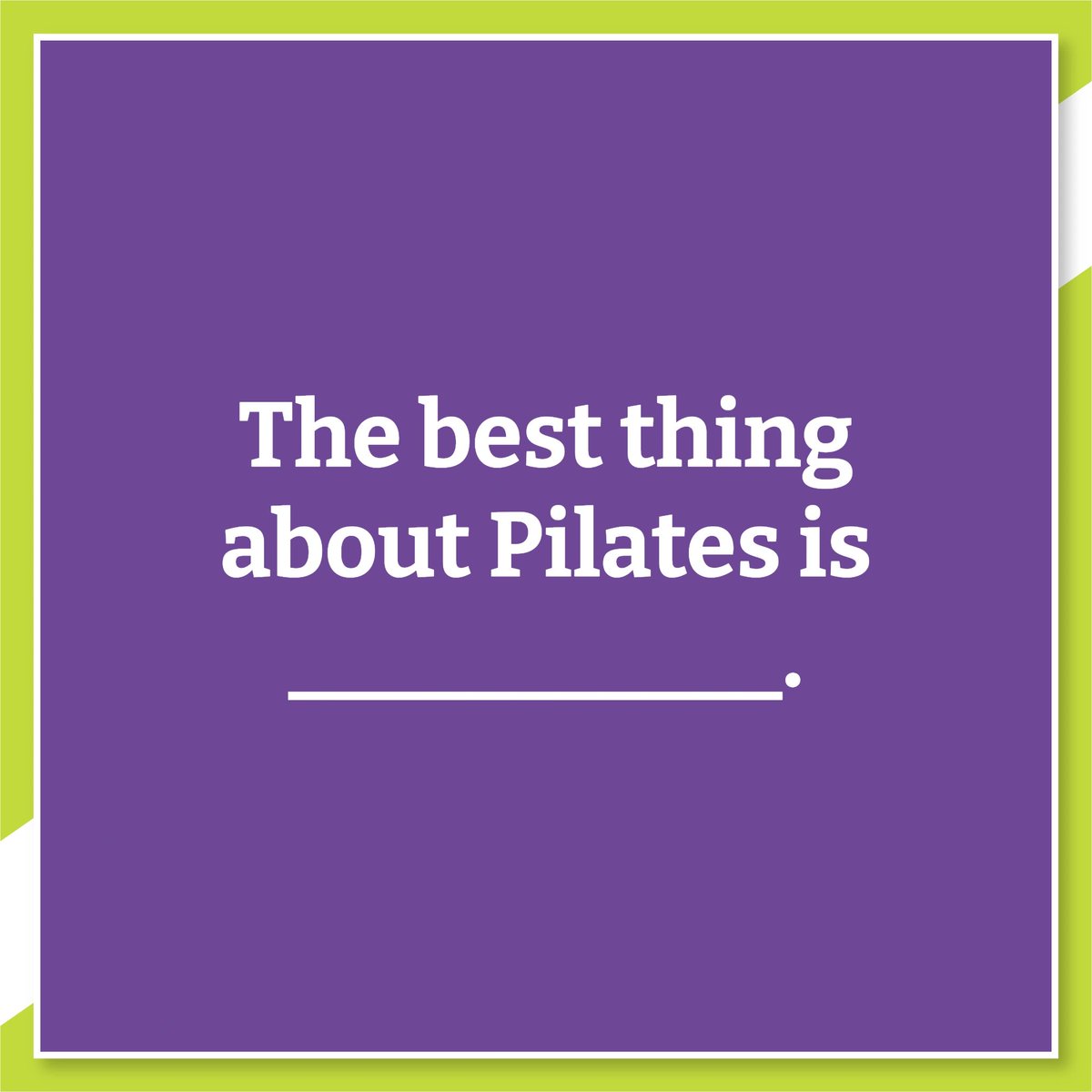 PilatesNewYork's tweet photo. Fill in the blank and let us know what you love most about your Pilates practice with us? #PilatesReformingNewYork #NYCFitness #FitnessClasses https://t.co/4mxBgPxLy1