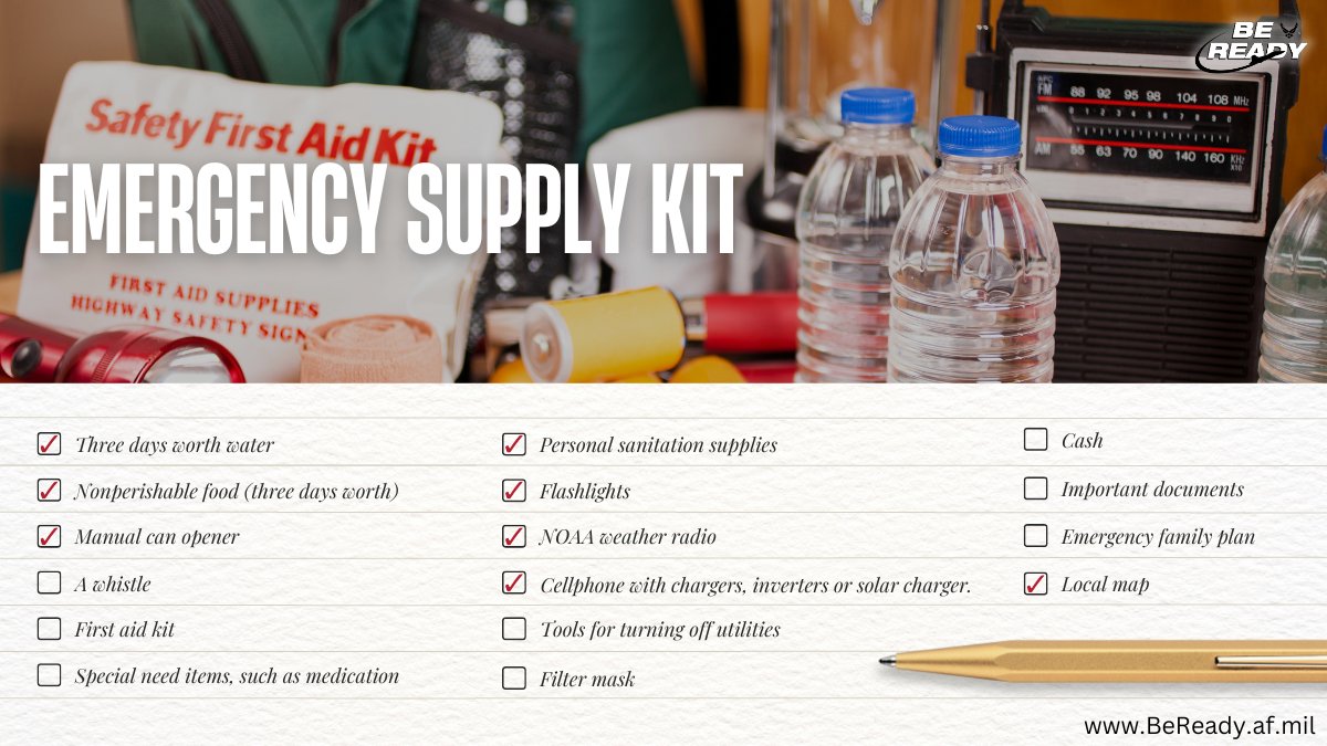 Are you ready for an emergency? Having the right supplies in your emergency supply kit means you’ll be prepared to safely react to any disaster. 

Share the knowledge by retweeting these facts.

#BeReady | #emergencysupplykit | #emergencypreparedness