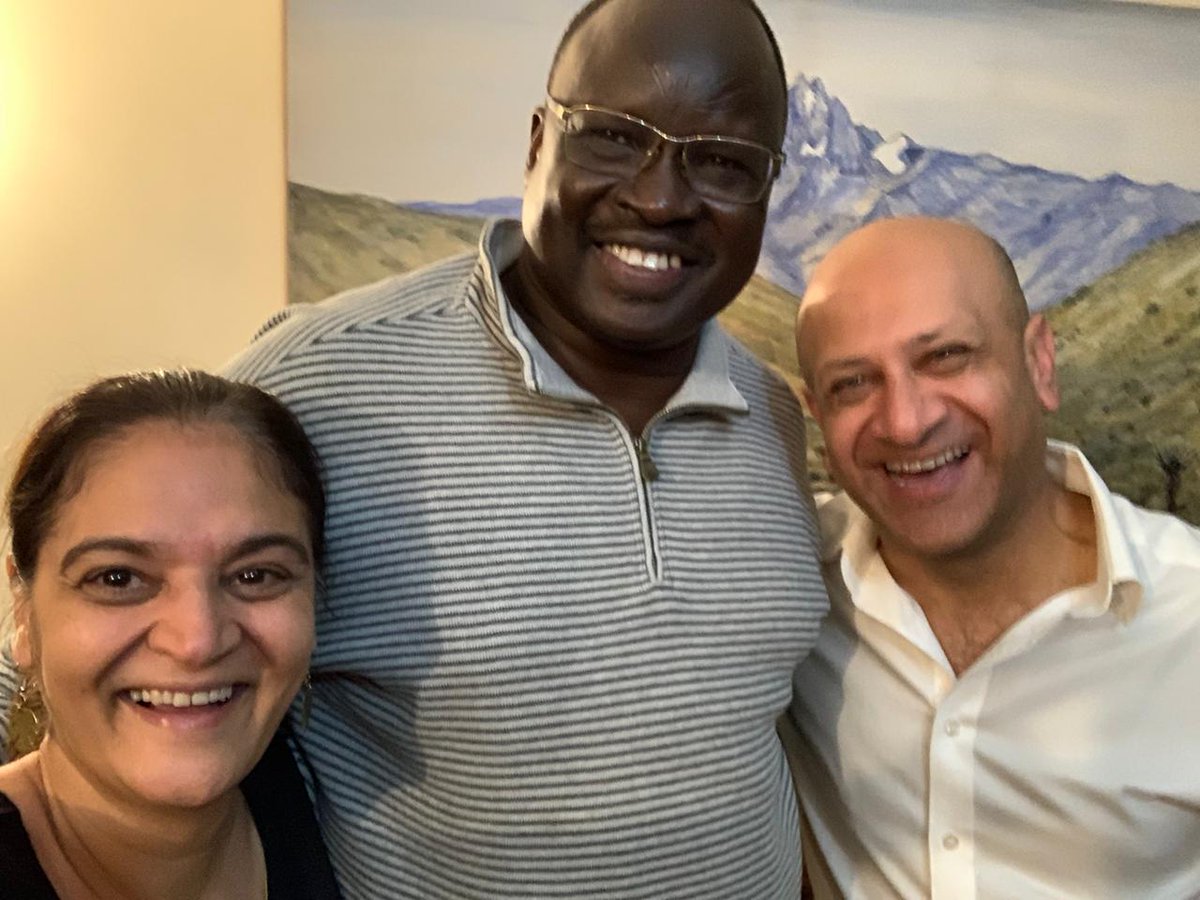 Aquaengnoq's tweet photo. It always brings back fresh memories of school when meeting former  classmates. Enjoyed a dinner with my SOAS alumna &amp; classmate: Dr. Radha Upadhyaya and her husband Rajal, an alumnus of LBS, this evening  at their Nairobi home. Thank you Radha and Rajal for your hospitality! https://t.co/r3eoZ9HqOc