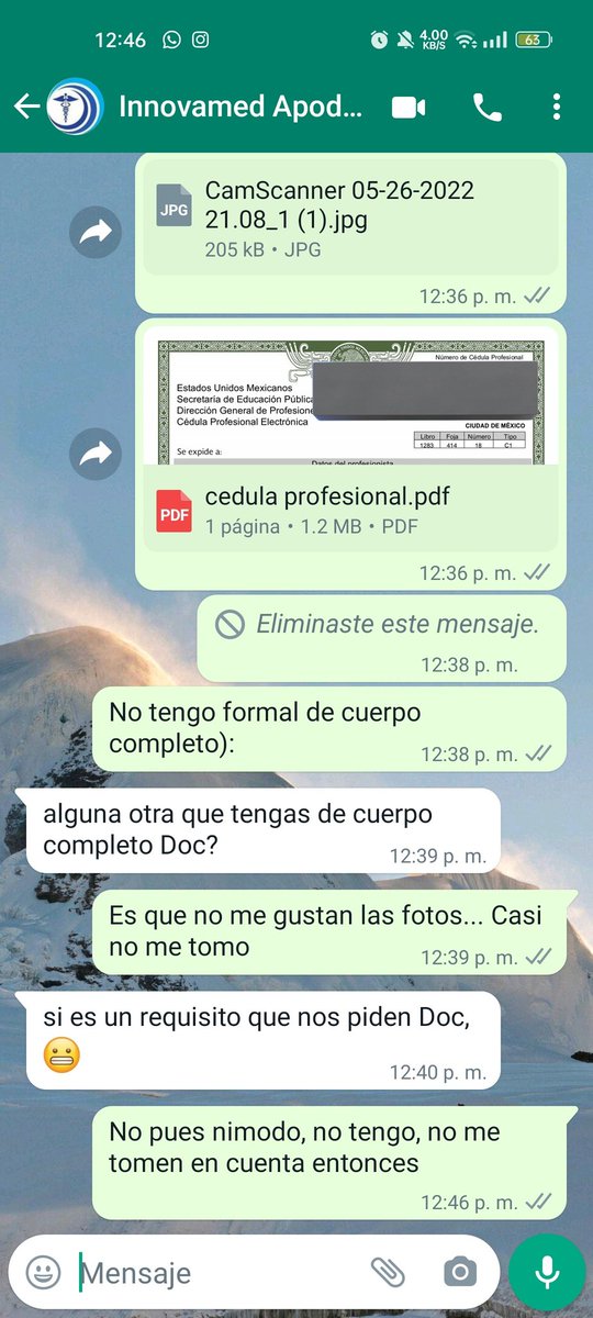 RocioJrzG's tweet photo. Hola! @frasalazar  @la_de_rh 
Soy médico general en Mty, N.L. estoy buscando trabajo y hoy tuve una entrevista con Innovamed donde al final me pidieron una fotografía de cuerpo completo... 
@TerrorMedico https://t.co/Zyxj9ykkRn