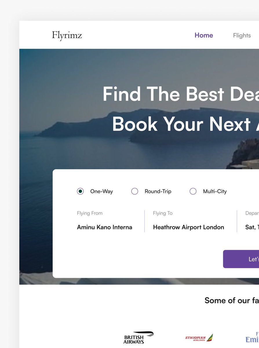 LorrdBadawi's tweet photo. Design exploration for a Flight Agency

@Daviowhite @TheRuqayyah @theay_o @dnaijatechguy @daltonuiux #uidesign #uxdesign #uiuxdesign #productdesign #agencydesign https://t.co/RB9CV9tWHt