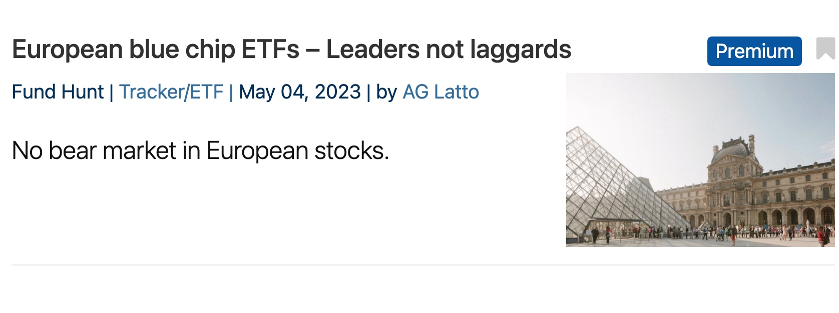 Andrew 🇺🇦 on Twitter "European Bluechip ETFs report Leaders, not
