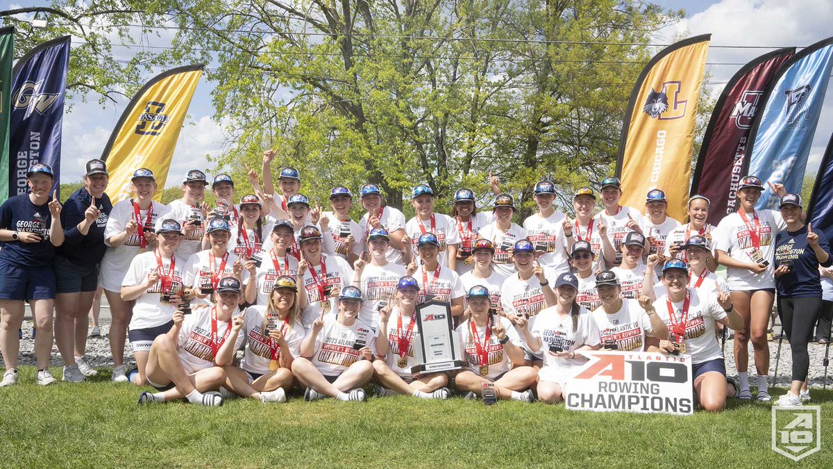 May we present, the 2023 #A10ROW #A10Champs
<a href="/GW_WomensRowing/">GW Women's Rowing</a> 

STORY: atlantic10.com/news/2023/5/12…