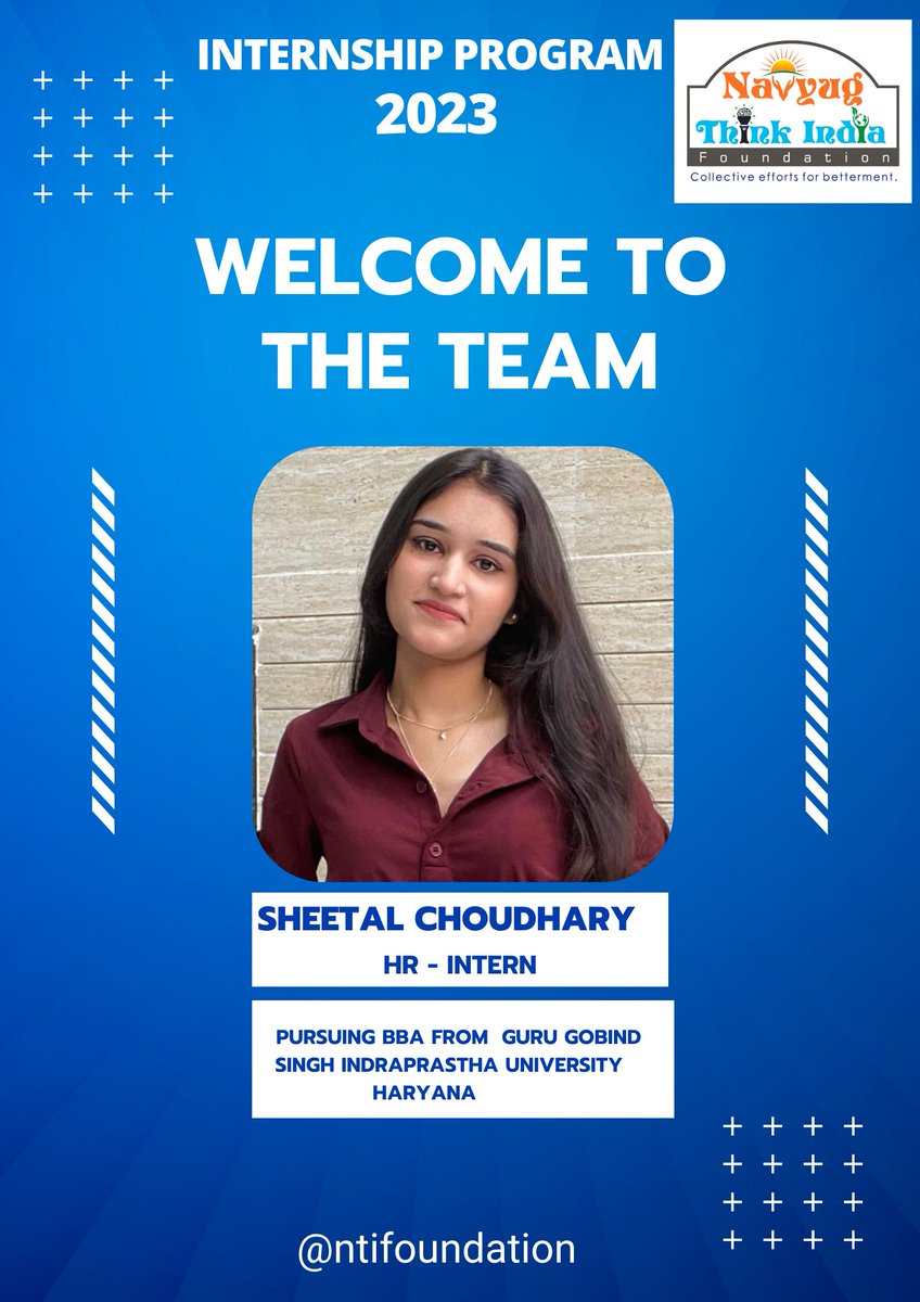NTIfoundation's tweet photo. Let's Welcome Our Interns in
@NTIfoundation
Internship Program 2023  who Joined NTI Foundation in Various Domains like #HR#FundRaising  from Different Parts of the Country.  #InternshipProgram2023 #NTIFInternship #InternshipOpportunity
@osho_ashutosh
@slokesh1975 https://t.co/xxLiaI4xHY