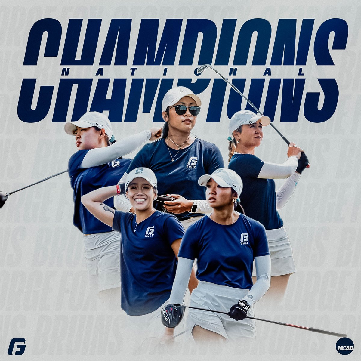 GFUAthletics's tweet photo. 🏆 NATIONAL. CHAMPIONS. 🏆

Congratulations to your @GeorgeFoxWGolf team on their first national title!

#BruinsStandTall | #d3golf https://t.co/HtekITjZDS