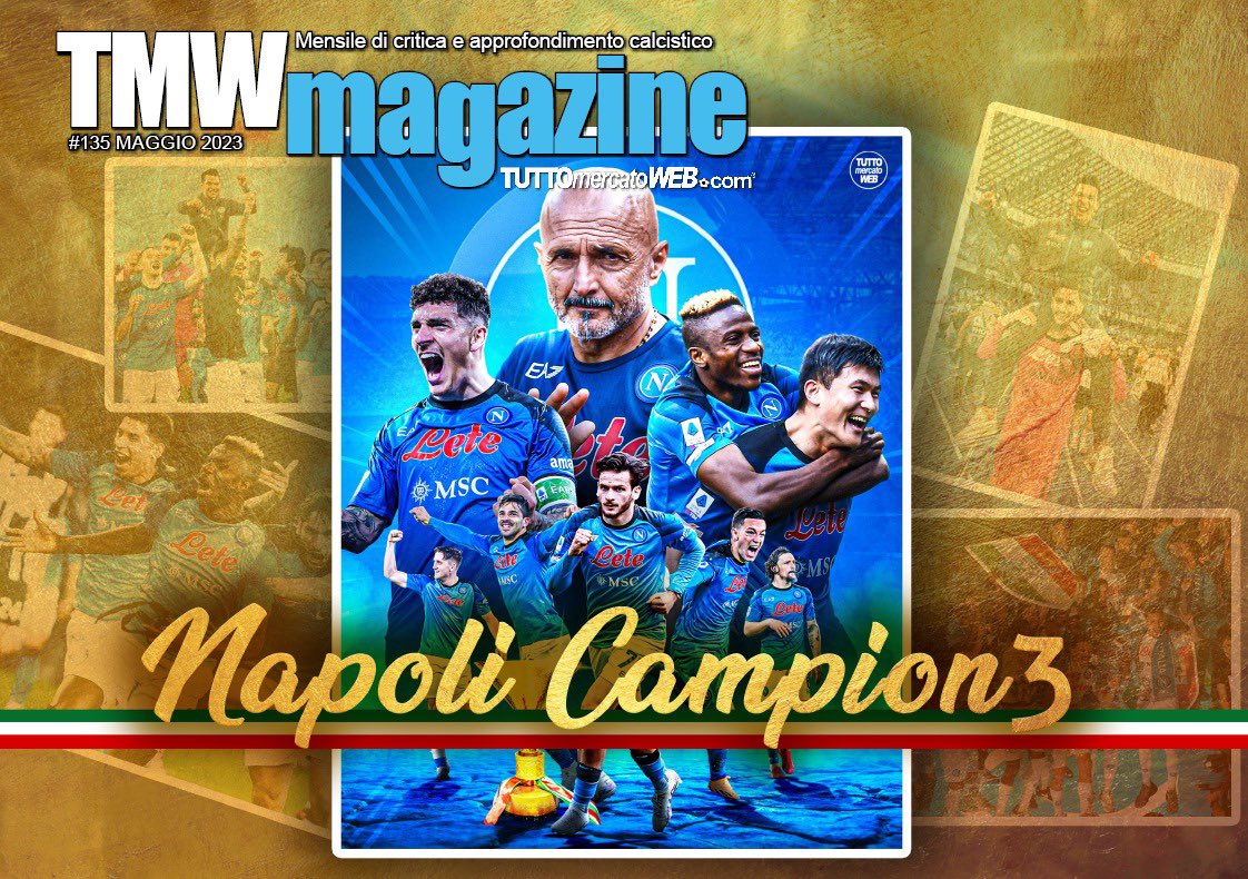 TMWMagazine (@tmwmagazinepage) on Twitter photo Il <a href="/sscnapoli/">Official SSC Napoli</a> torna campione d’Italia dopo un’attesa lunga 33 anni! Tutto quello che c’è da sapere sul capolavoro partenopeo nel nuovo numero del #TmwMagazine!
tmwmagazine.com Il <a href="/sscnapoli/">Official SSC Napoli</a> torna campione d’Italia dopo un’attesa lunga 33 anni! Tutto quello che c’è da sapere sul capolavoro partenopeo nel nuovo numero del #TmwMagazine!
tmwmagazine.com